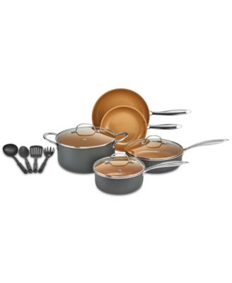 Bella - 12-Pc. Copper Titanium Cookware Set