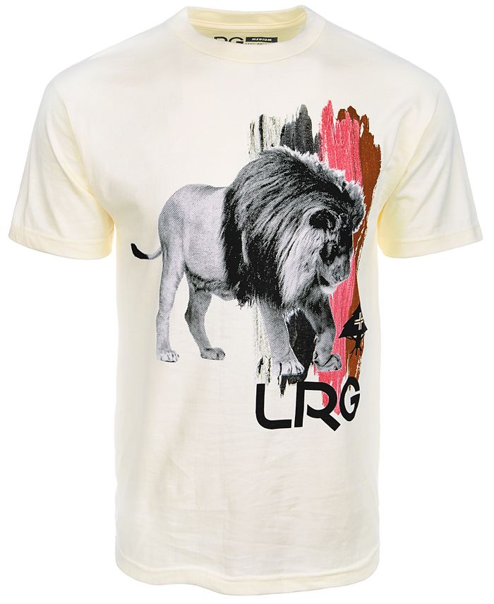 LRG Men's Brushed Lion Graphic-Print T-Shirt - Macy's
