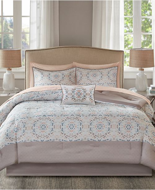 Madison Park Voss Reversible 9 Pc Queen Comforter Set
