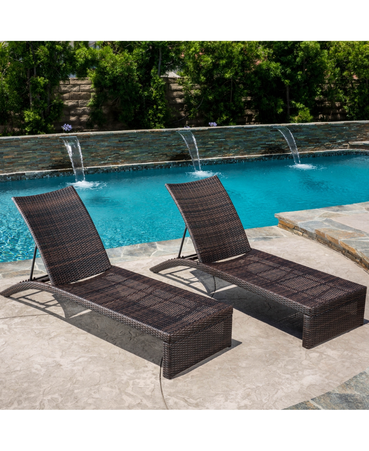 NOBLE HOUSE FRATI OUTDOOR CHAISE LOUNGES (SET OF 2)