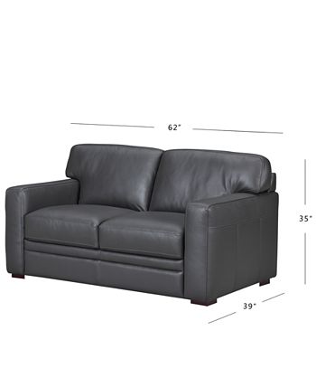 Furniture - Avenell 62" Leather Loveseat