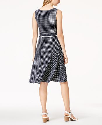 Maison Jules Printed Sleeveless Fit & Flare Dress, Created for Macy's ...