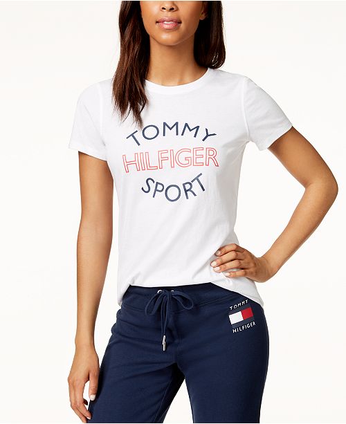 Tommy Hilfiger Logo T Shirt Created For Macy S Reviews Tops
