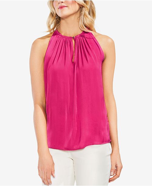 Vince Camuto Sleeveless Keyhole Top & Reviews - Tops - Women - Macy's