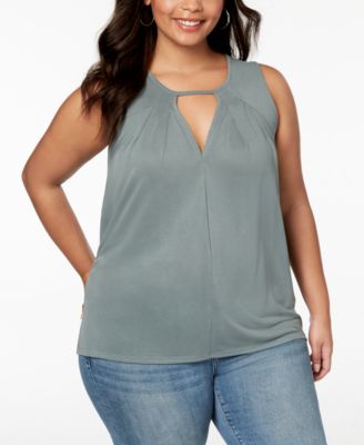 Lucky Brand - Trendy Plus Size High-Low Trapeze Top