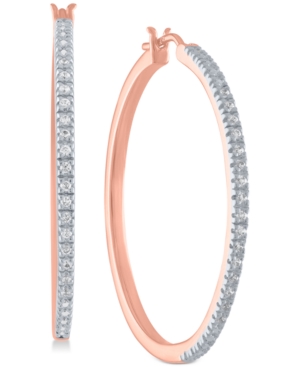 image of Diamond Hoop Earrings in Sterling Silver (1/4 ct. t.w.)