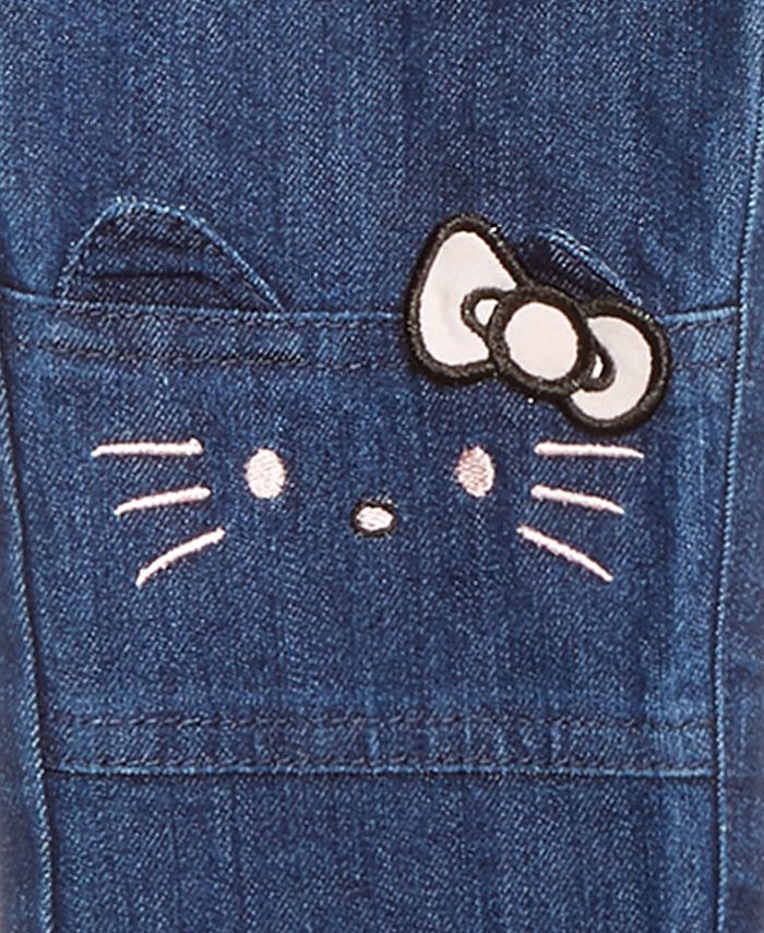 Hello Kitty Little Girls Embroidered Face Jeans & Reviews - Jeans ...
