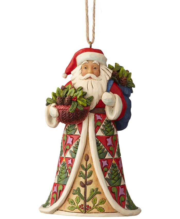 Jim Shore Pinecone Santa Ornament - Macy's