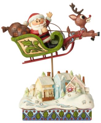 Jim Shore - Rudolph Pulling Santa on Sleigh Figurine