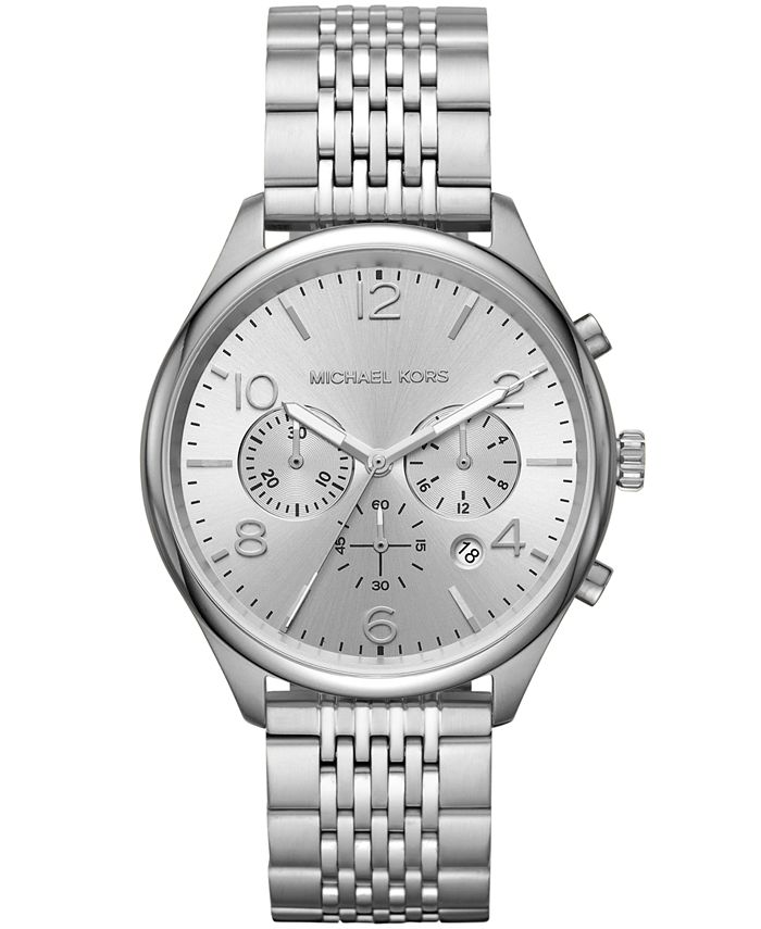 Michael Kors Men's Chronograph Merrick Stainless Steel Bracelet Watch ...