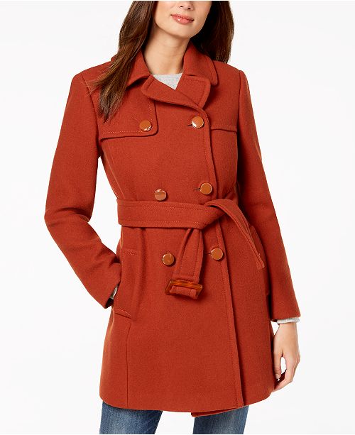 kate spade new york Double-Breasted Coat & Reviews - Coats - Women - Macy's
