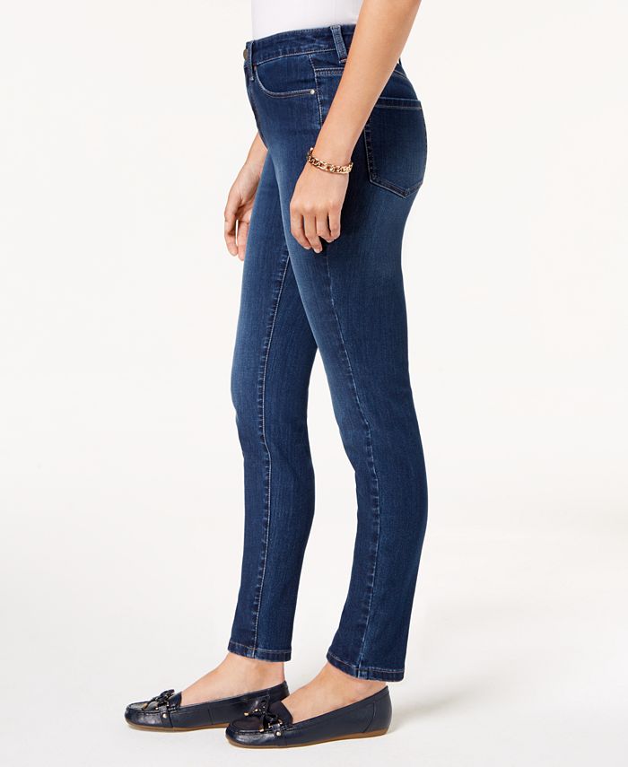 Charter Club Womens Tummy Control Skinny Pants Blue Size Petite Small