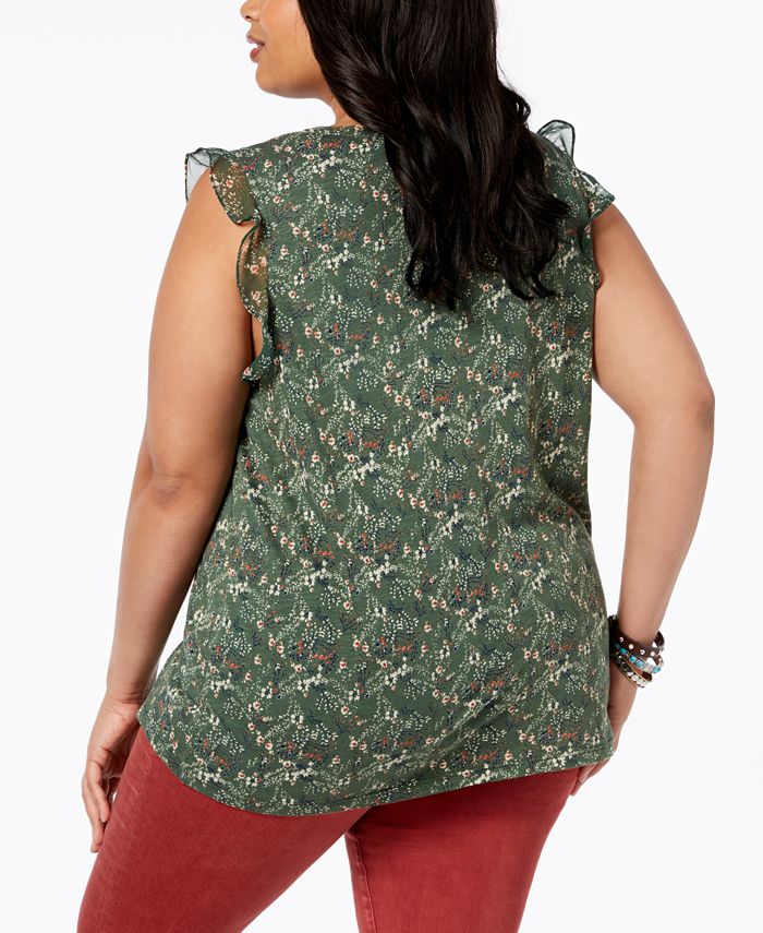 plus size flutter top