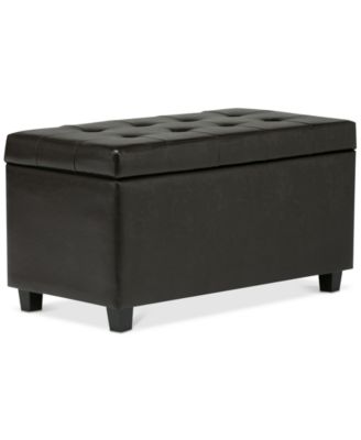 Verona Faux Leather Storage Ottoman