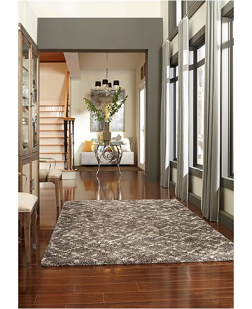 Karastan Prima Shag Zenata Taupe 7'11" x 10'10" Area Rug Rugs Macy's