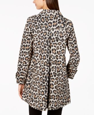 kate spade new york Leopard-Print Raincoat - Macy's