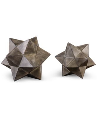 Uttermost - Geometric Stars Set of 2 Concrete Sculptures