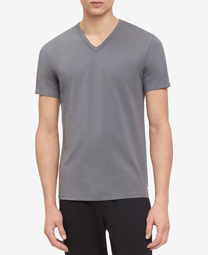 Calvin Klein Men's Stretch Cotton V-Neck Undershirt 2-Pack - Macy's