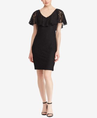 Lauren Ralph Lauren Floral-Lace Dress - Macy's