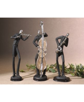 Musicians Set of 3 Decorative Figurines