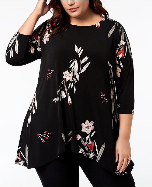 Alfani Plus Size Printed Swing Top Created For Macy S Reviews
