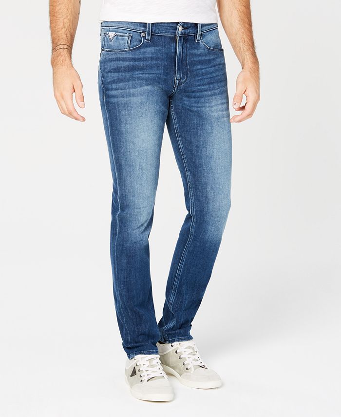 GUESS Men's Slim-Fit Tapered-Leg Stretch Jeans - Macy's