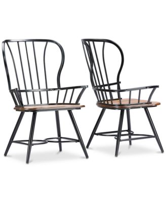 pratt leather metal frame chair