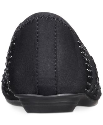 macy's black flats