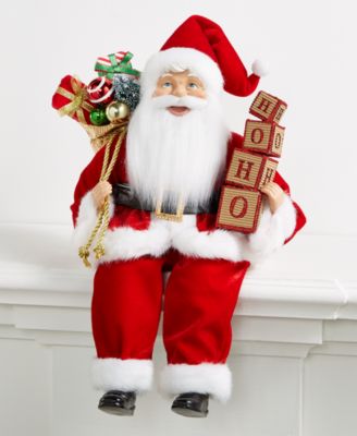 Holiday Lane - Red & White Sitting Santa