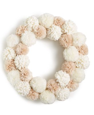 Karen Scott Pom Pom Wreath Holiday Top main image 1