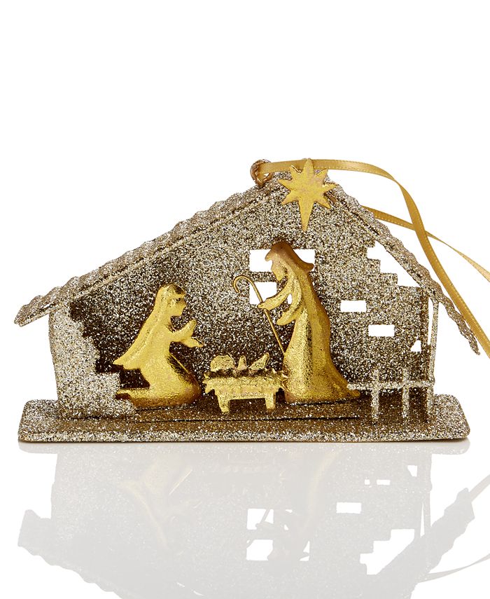 Holiday Lane Renaissance Joy To The World Glitter Nativity Scene