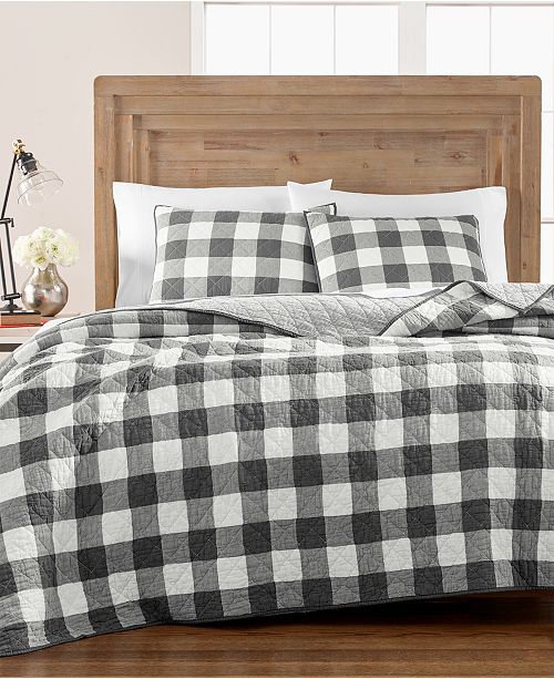 Martha Stewart Collection Box Plaid Reversible Yarn Dyed Twin