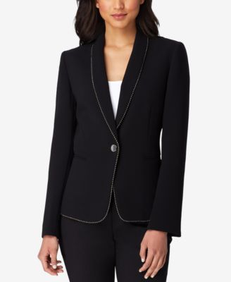 tahari asl one button blazer