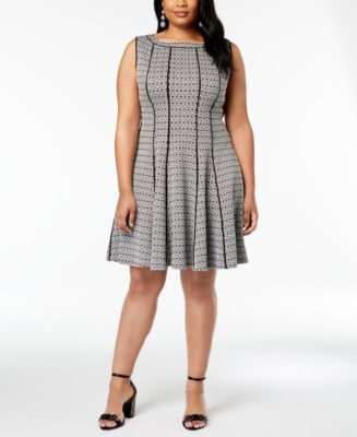 Taylor Plus Size Seamed A-line Dress & Reviews - Dresses - Women - Macy's