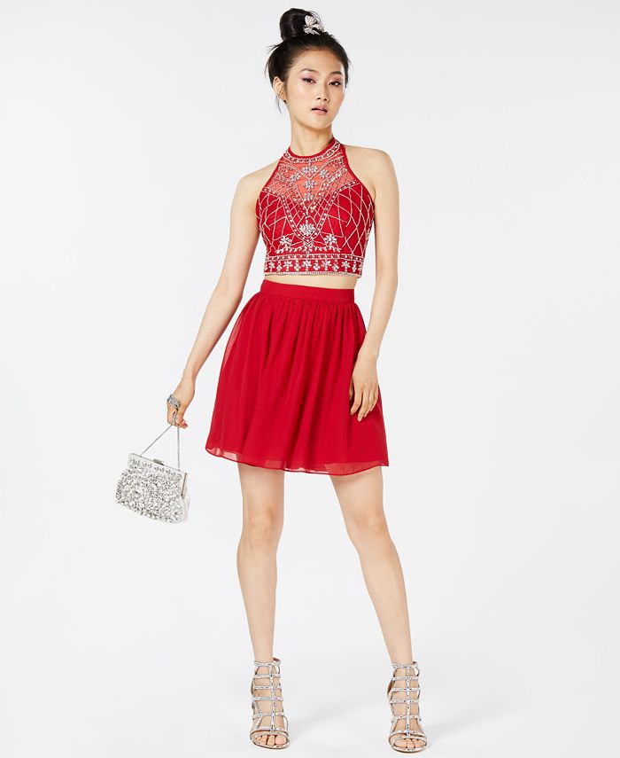 B Darlin Juniors 2 Pc. Embellished Fit Flare Dress Macy s