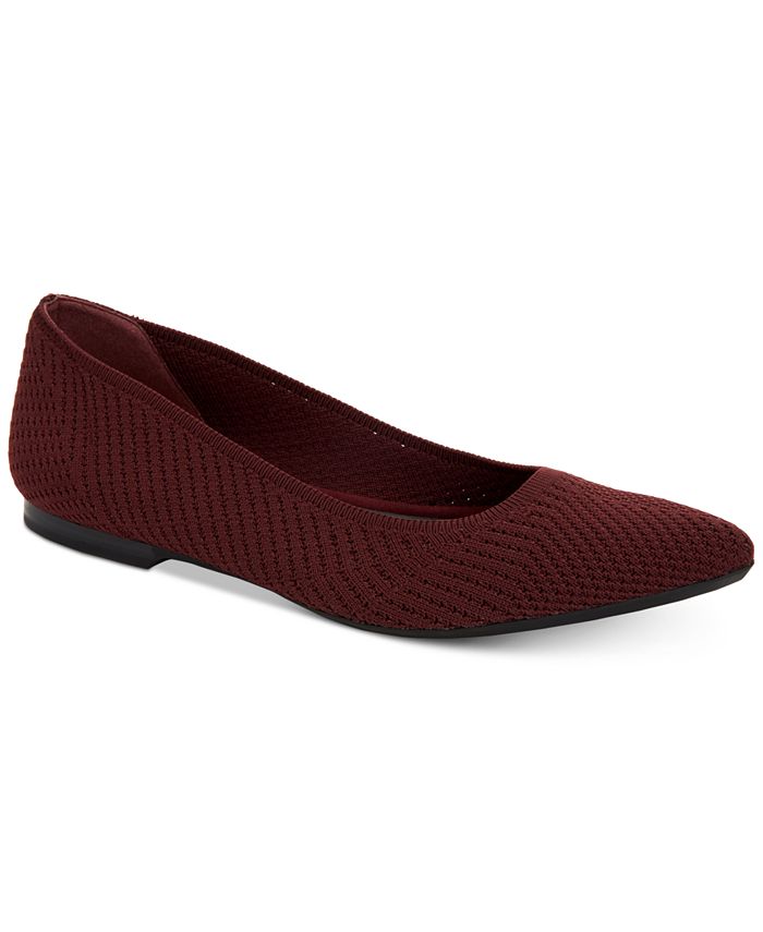 Alfani Women's Step 'N Flex Poppyy Pointed Toe Knit Flats, Created for ...