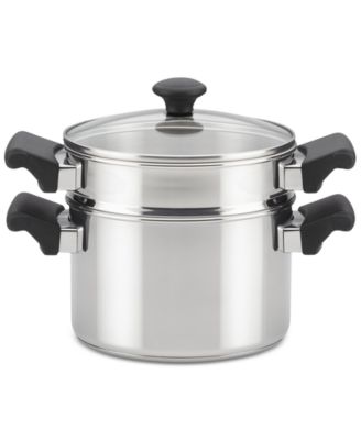 Farberware - Classic Traditions Stainless Steel Stack 'N' Steam 3-Qt. Saucepot & Steamer