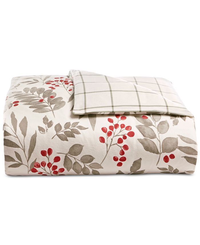 Martha Stewart Collection CLOSEOUT! Bayberry Cotton Flannel Full/Queen