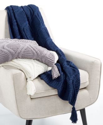Martha Stewart Collection - Sweater-Knit Chenille 50" x 60" Throw