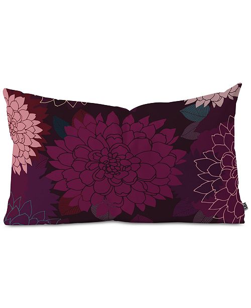 Deny Designs Iveta Abolina Burgundy Rose Oblong Throw Pillow