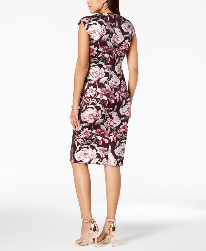 Connected Floral-Printed Sheath Dress - Macy's