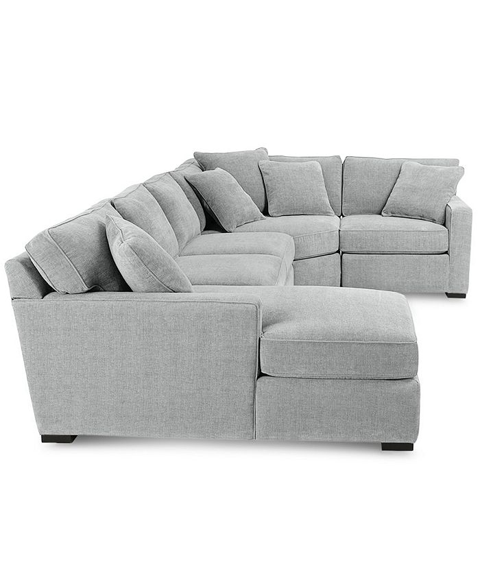 Furniture Radley 4Piece Fabric Chaise Sectional Sofa, Created for Macy