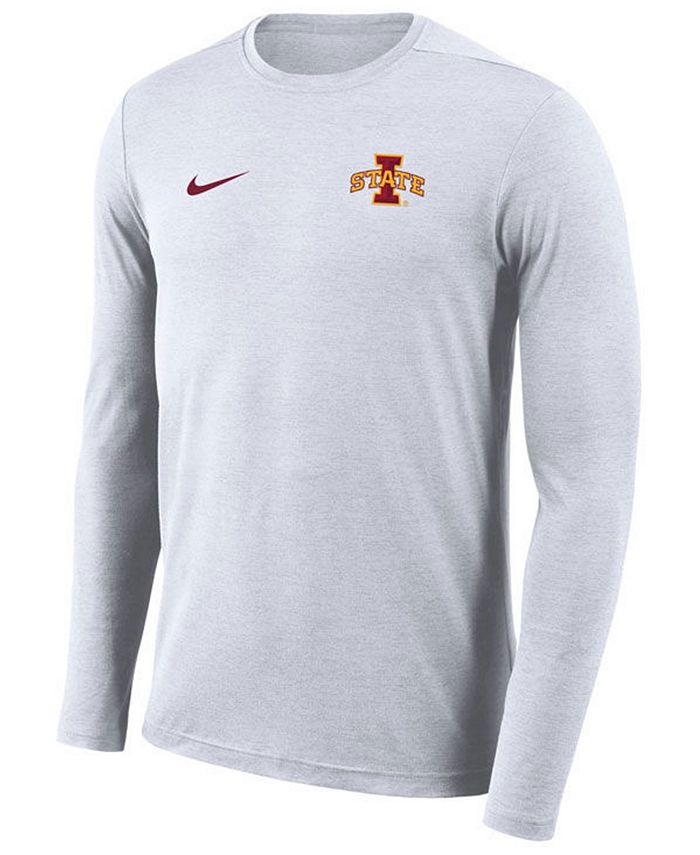 Nike Men's Iowa State Cyclones Long Sleeve Dri-Fit Coaches T-Shirt ...