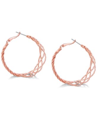 rose gold hoop earrings