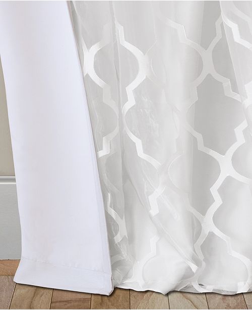 Elrene Bethany 52 X 84 Sheer Overlay Blackout Grommet Curtain