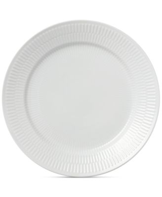 White Fluted Dinner Plate 