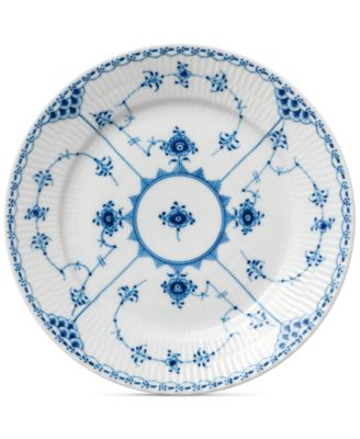 Blue Fluted Half Lace Salad Plate 