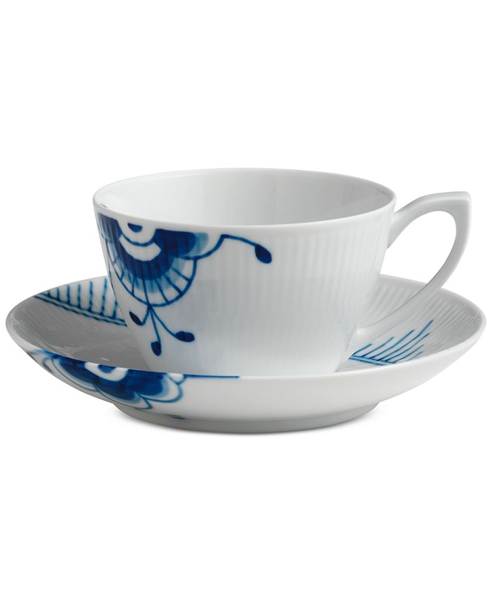 Royal Copenhagen - Blue Fluted Mega Teacup & Saucer