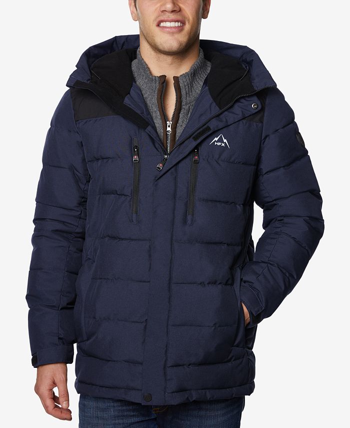 Halifax Men's Mixed Media Hooded Ski Jacket Macy's