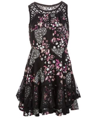 macys girls black dress